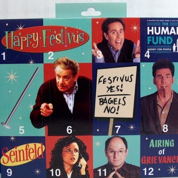 Seinfeld Socks Men's Collectors Edition 12 Days Of Chirstmas Gift Boxed - Picture 2 of 4